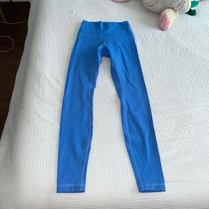 Lululemon Wunder Under high rise tight 28" in color blue nile (very rare) size 2